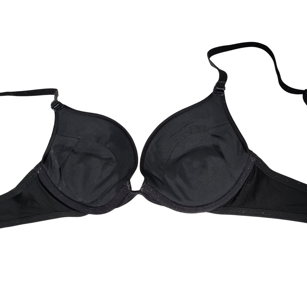 Victoria's Secret Body by Victoria Black Underwire Push Up Cup Satin Bra 34B - Picture 3 of 5